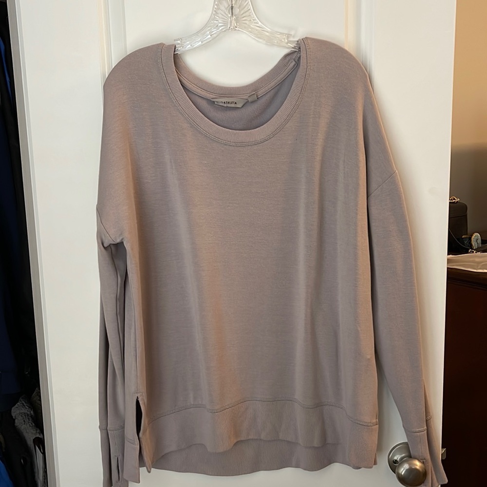 Athleta Coaster Luxe Swestshirt Gray